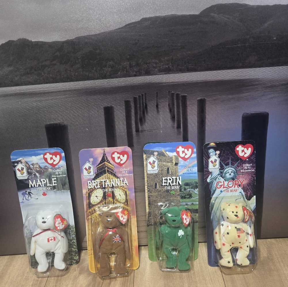 Ty Beanie Babies Bears Collection - Maple, Britannia, Erin, Glory - Picture 9 of 13